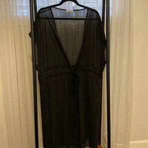 Black transparent cover up